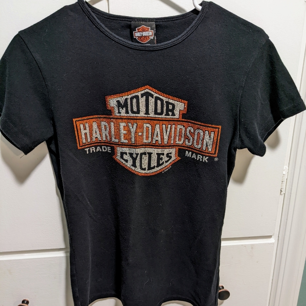 Harley Davidson Ladies Black Tshirt Size L